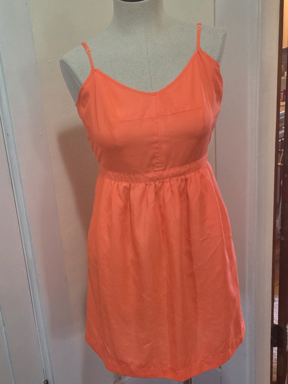 J Crew Neon Orange Summer Dress Size 2